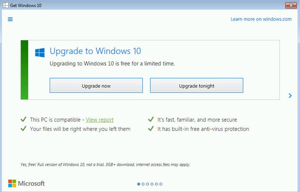 Source: InfoWorld.com - http://www.infoworld.com/article/3015238/microsoft-windows/microsoft-narrows-win10-upgrade-options-to-upgrade-now-or-upgrade-tonight.html