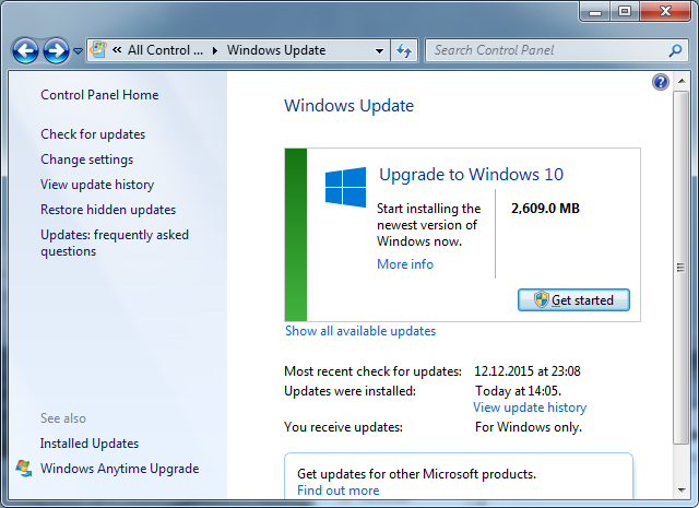 Cách Update Windows 7 Ultimate Lên Windows 10