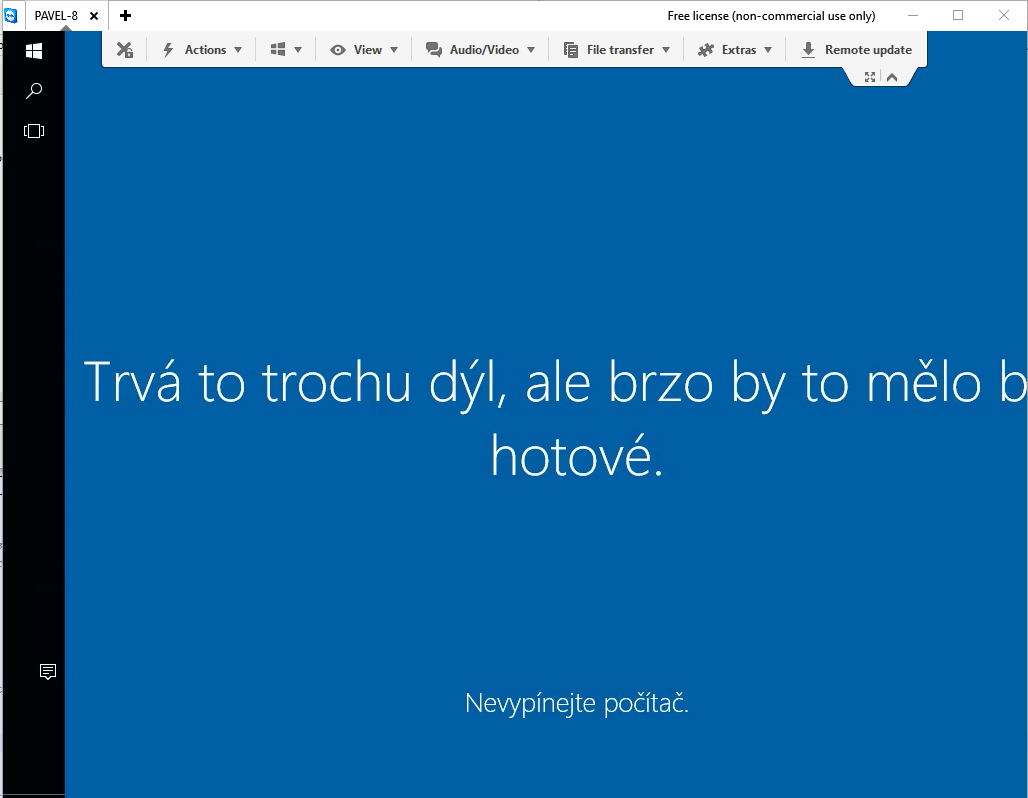 TeamViewer connected to my home computer